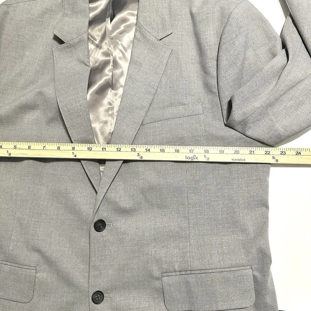 Abercrombie And Fitch Men’s Blazer Coat Jacket Size 44R Athletic Fit Grey A&F